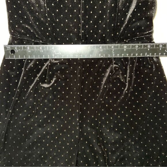 Sz P Small Amanda Uprichard black and gold stud velvet jumpsuit - Picture 4 of 12